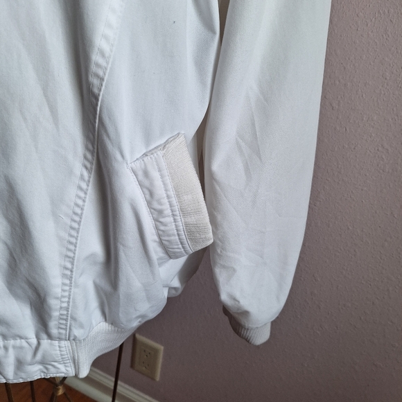 Vintage white jacket Country Concepts Banded Hem 80s Bomber Style Medium - Picture 4 of 16
